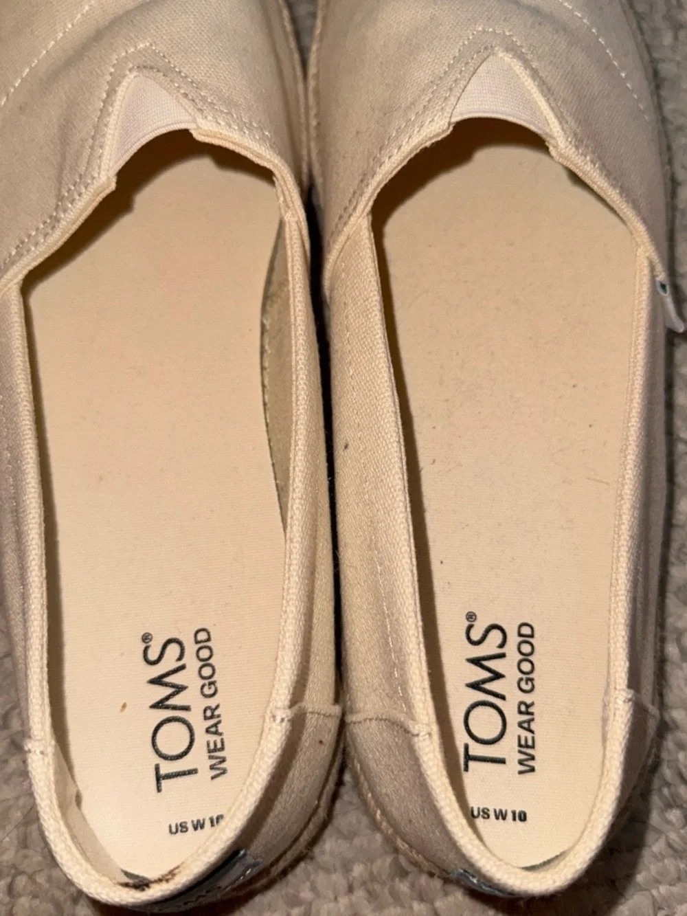 TOMS Canvas Slip-On Espadrilles in Natural